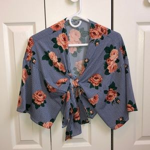 Flower print blouse